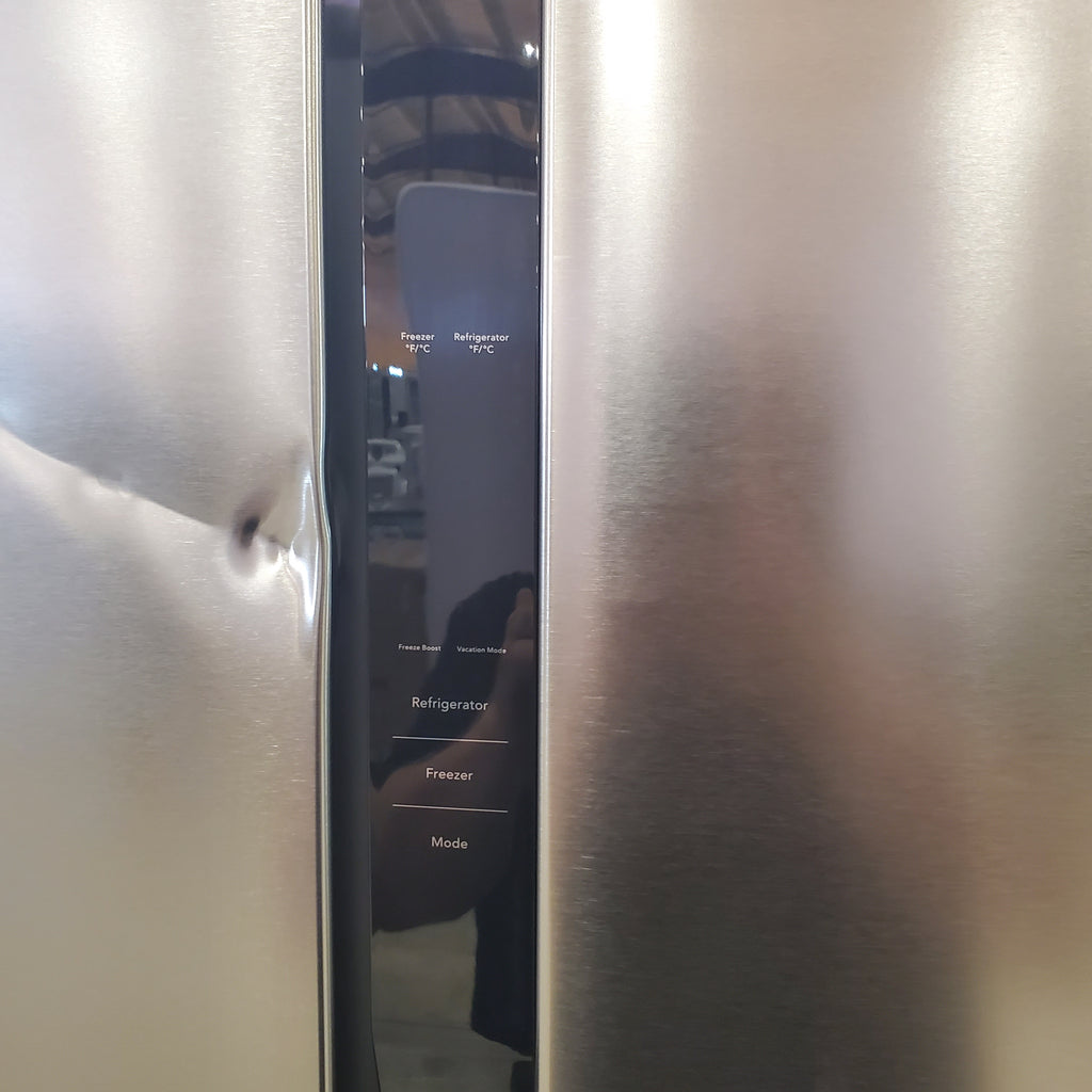 Pictures of Frigidaire 21 Cu. Ft. Counter-Depth Side-by-Side Refrigerator in Fingerprint-Resistant Stainless Steel - 3SD395 - FRSG2115AV - Scratch & Dent (Major) - Neu Appliance Outlet - Discount Appliance Outlet in Austin, Tx