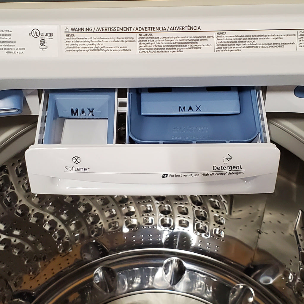 Pictures of Samsung 5.2 cu. ft. Large Capacity Smart Top Load Washer with Super Speed Wash in White WA52DG5500AW - Open Box - Neu Appliance Outlet - Discount Appliance Outlet in Austin, Tx