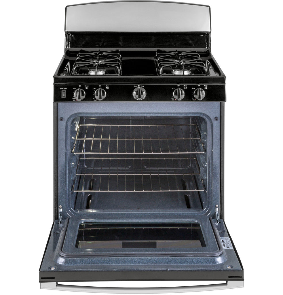 Pictures of GE® Free-Standing Gas Range in Stainless Steel 4NEW444 - JGBS30RETSS - New in Box - Neu Appliance Outlet - Discount Appliance Outlet in Austin, Tx