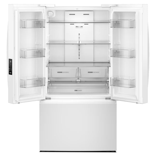 Whirlpool 36 in. 31 cu. ft. Standard Depth French Door Refrigerator in White with Interior Water Dispenser WRFF3336SW - Scratch & Dent (Moderate)