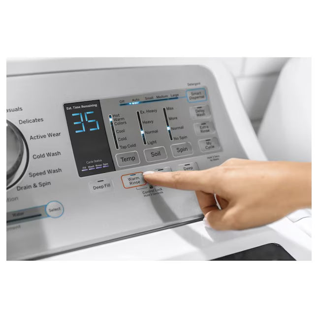 GE® 5.0 cu. ft. Capacity Smart Washer with Stainless Steel Basket in White GTW750CSLWS - Certified Refurbished