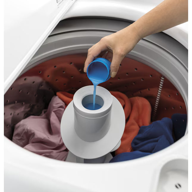 GE® 4.5 cu. ft. Capacity Washer with Stainless Steel Basket in White GTW465ASNWW - Certified Refurbished