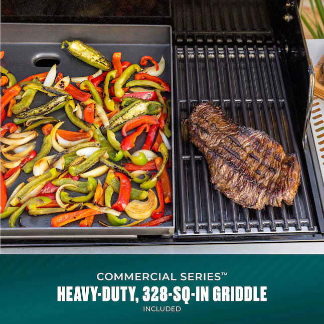 Charbroil® Commercial Series™ 4 Burner Gas Grill & Griddle in Stainless Steel 463263924 - Scratch & Dent (Moderate)
