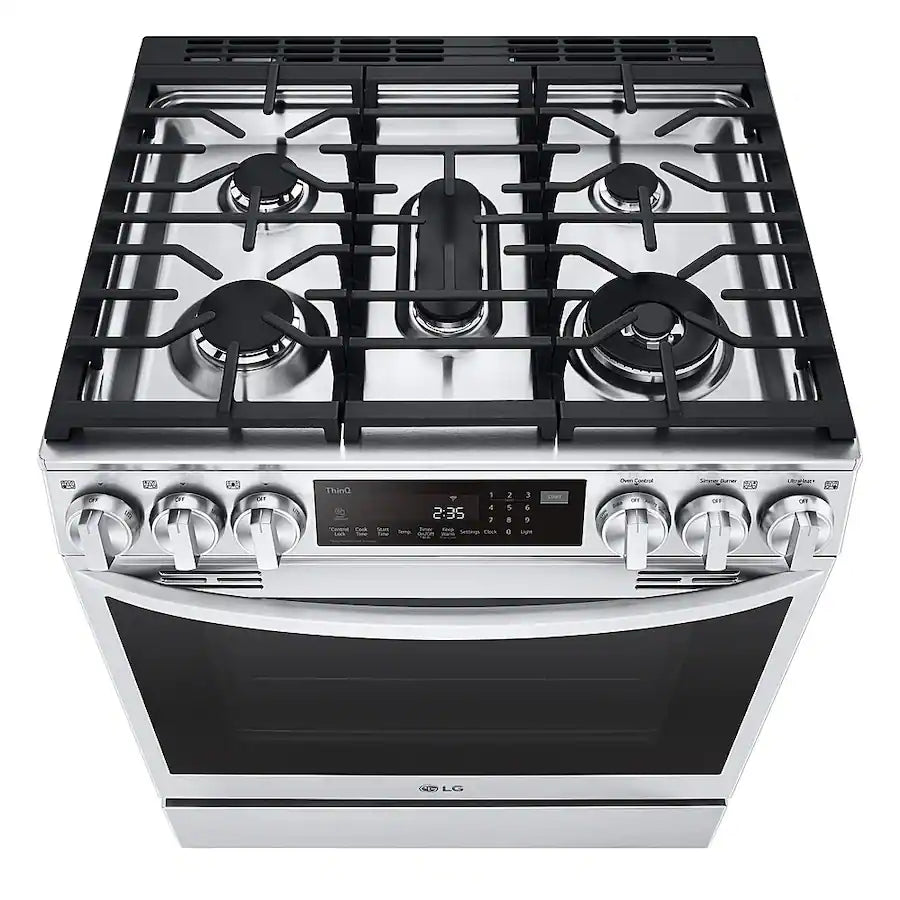 LG 6.3 cu. ft. Smart Dual Fuel Slide-in Range with InstaView®, ProBake Convection®, Air Fry and Air Sous Vide LSDL6336F - Scratch & Dent (Minor)