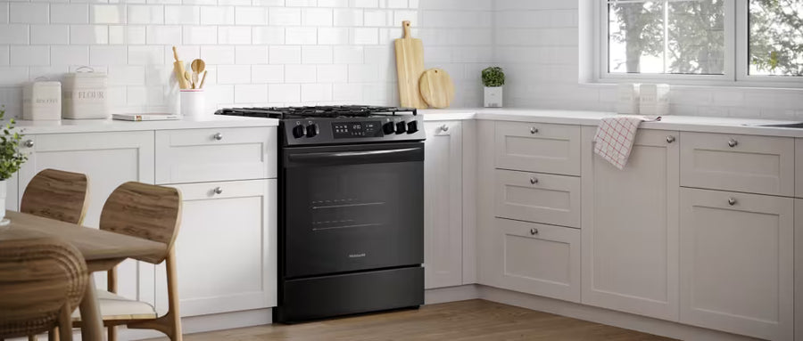 Frigidaire Gas Range with Steam Clean in Black 20531SD509 - FCFG3062AB - Scratch & Dent (Minor)