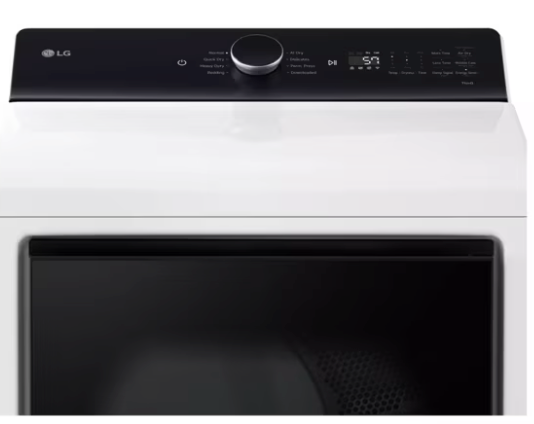 Pictures of LG Energy Star Certified 7.3 cu. ft. Ultra Large Capacity Rear Control Electric Dryer with LG EasyLoad™ Door and AI Sensing DLE8400WE - Open Box - Neu Appliance Outlet - Discount Appliance Outlet in Austin, Tx