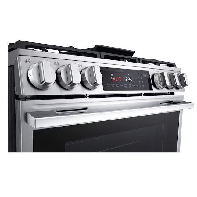 LG 6.3 cu ft. Smart Gas Slide-In Range ProBake Convection® InstaView®, and Air Fry 21SD033 - LSGL6335X - Scratch & Dent (Minor)