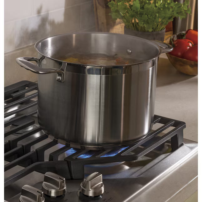 GE® 36" Built-In Gas Cooktop with 5 Burners and Dishwasher Safe Grates GE9898 - JGP5036SLSS - New In Box
