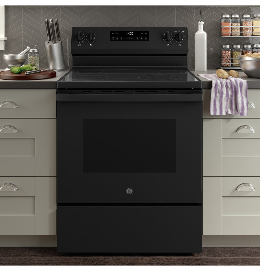 GE® ENERGY STAR® 30" Free-Standing Electric Range GE9888 - GRF400SVBB - New In Box