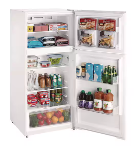 Vissani 14.2 cu. ft. Top Freezer Refrigerator in White, Garage Ready 251310SD884 - MDTF14WH5 - Scratch & Dent (Moderate)
