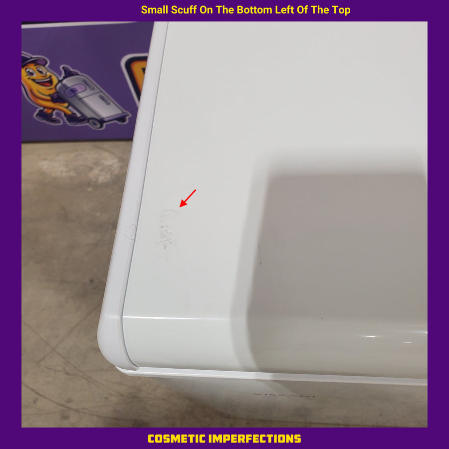 Vissani 6.9 cu. ft. Manual Defrost Chest Freezer in White, Garage Ready with LED Light Type