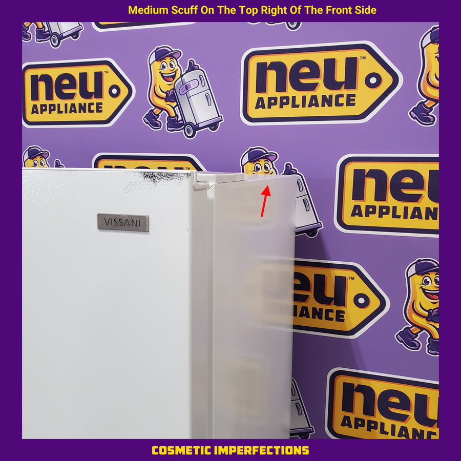 Vissani 14.2 cu. ft. Top Freezer Refrigerator in White, Garage Ready 251315SD1083 - MDTF14WH5 - Scratch & Dent (Moderate)