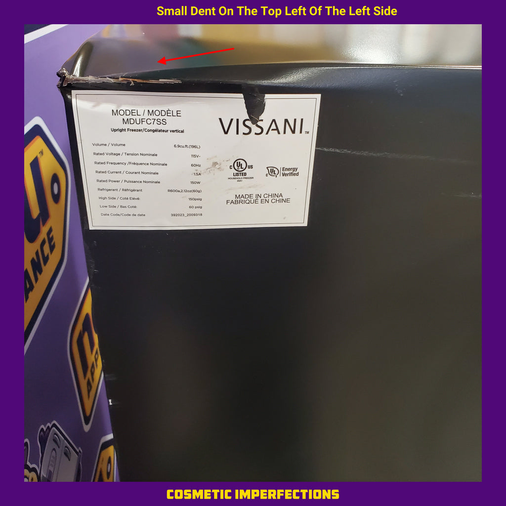 Pictures of 7.1 cu. ft. Manual Defrost Convertible Upright Freezer in Stainless Steel Look MDUFC7SS4 - Scratch & Dent - Minor - Neu Appliance Outlet - Discount Appliance Outlet in Austin, Tx