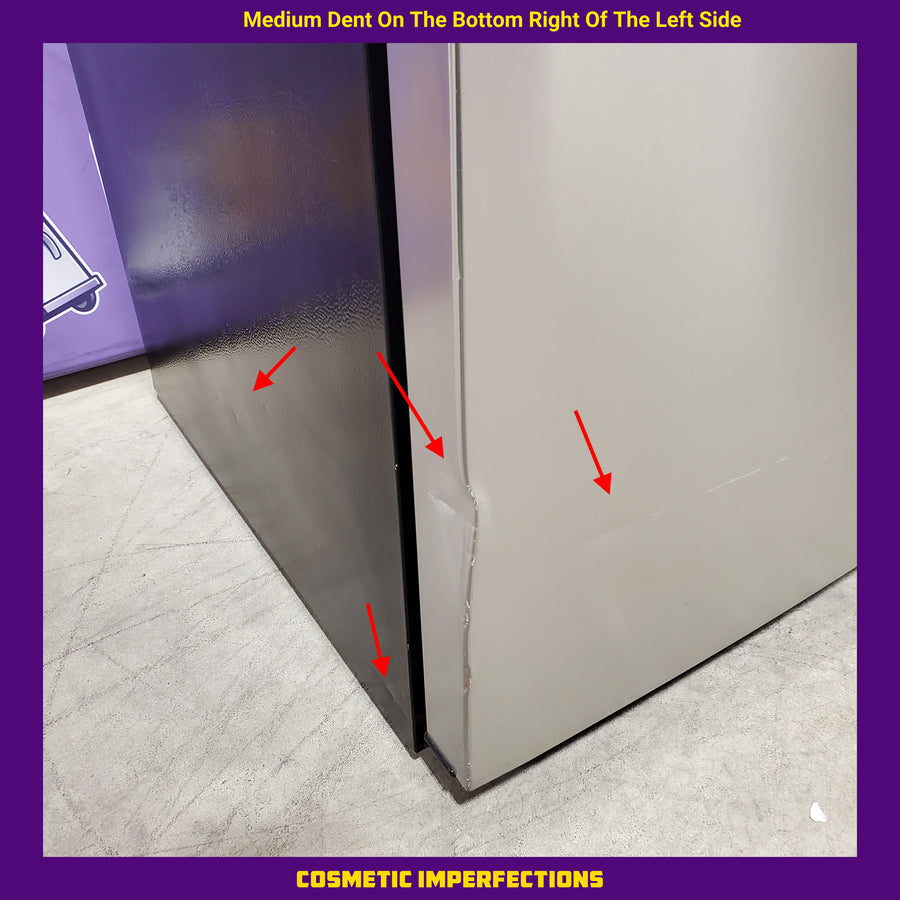 Vissani 18.1 cu. ft. Top Freezer Refrigerator in Fingerprint Resistant Stainless Steel Look, Garage Ready 251313SD1059 - MDTF18SSR5 - Scratch & Dent (Moderate)