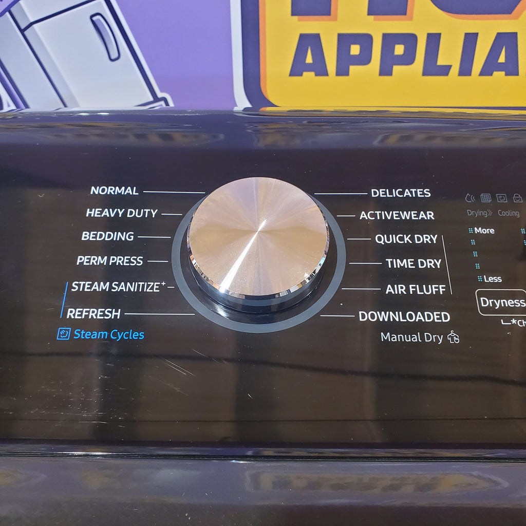 Samsung 5.1 cu. ft. Smart Top Load Washer with ActiveWave™ Agitator and Super Speed Wash WA51A5505AV - Certified Refurbished and Samsung 7.4 cu. ft. Smart Gas Dryer with Steam Sanitize+ 16072 - DVG52A5500V - Certified Refurbished