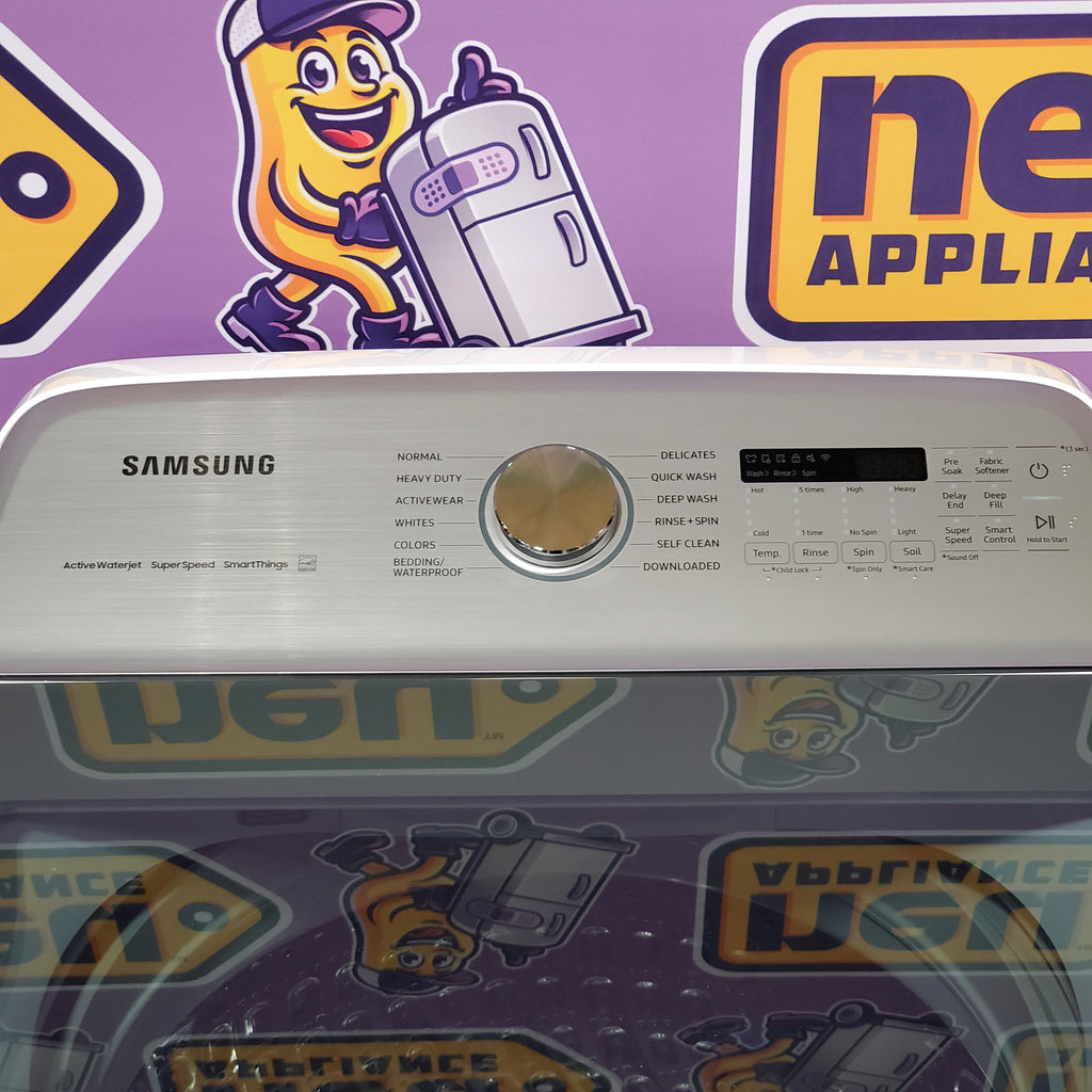 Pictures of Samsung 5.2 cu. ft. Large Capacity Smart Top Load Washer with Super Speed Wash in White WA52DG5500AW - Open Box - Neu Appliance Outlet - Discount Appliance Outlet in Austin, Tx
