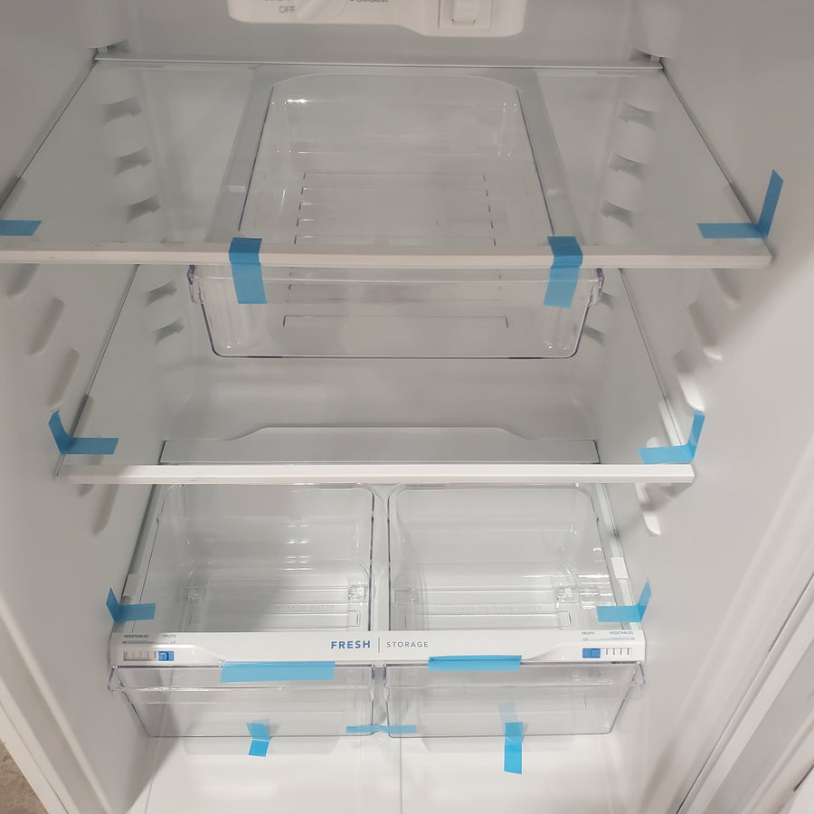Frigidaire 30 in. Width 18.3 cu. ft. Top Freezer Refrigerator with EvenTemp Cooling System in White FFTR1835VW - Scratch & Dent (Major)