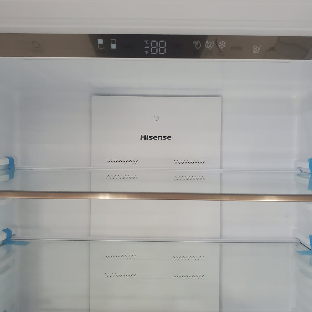 Pictures of 33" Wide Counter Depth Hisense ENERGY STAR 17.2-cu ft Bottom-Freezer Refrigerator with Ice Maker in Fingerprint Resistant Stainless Steel - Open Box - Neu Appliance Outlet - Discount Appliance Outlet in Austin, Tx