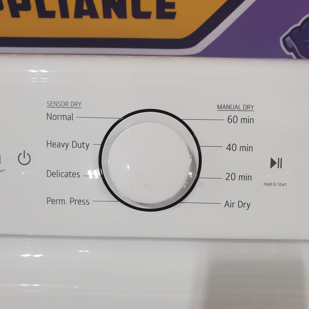 Pictures of ENERGY STAR LG 4.1 cu. ft. Top Load Washing Machine with 4-Way Agitator WT6105CW and ENERGY STAR LG 7.3 cu. ft. Electric Dryer with Smart Diagnosis DLE6100W - Scratch & Dent (Minor) - Neu Appliance Outlet - Discount Appliance Outlet in Austin, Tx