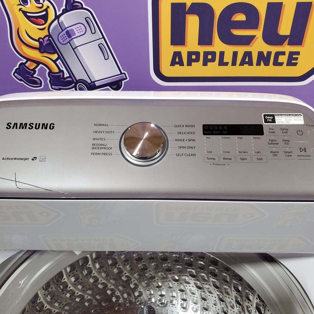 Pictures of Samsung ENERGY STAR 5.0 cu. ft. Top Load Washing Machine with Active Water Jet 1CR04048 - WA50R5200AW - Certified Refurbished - Neu Appliance Outlet - Discount Appliance Outlet in Austin, Tx