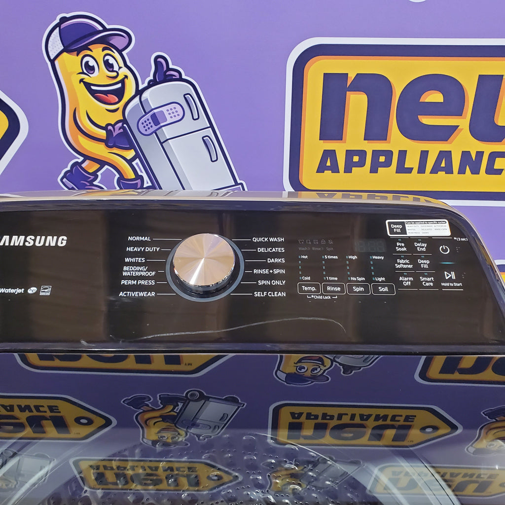 Pictures of Samsung 5.0 cu. ft. High Efficiency Top Load Washer with Active WaterJet in Champagne 1CR04086 - WA50T5300AC - Certified Refurbished - Neu Appliance Outlet - Discount Appliance Outlet in Austin, Tx