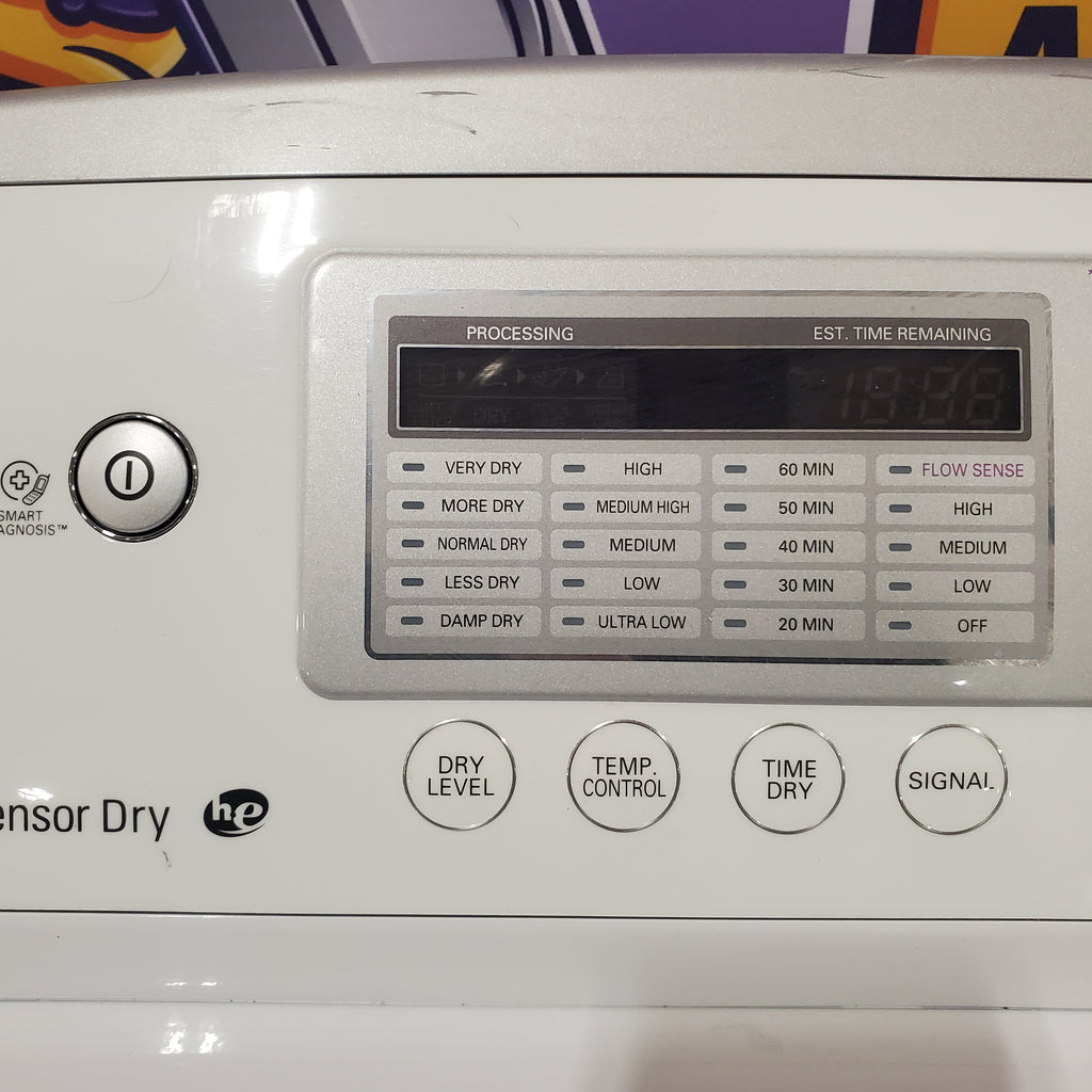 Pictures of LG 7.3 cu. ft. Ultra Large High Efficiency Electric Dryer w/ Sensor Dry Technology in White 1CR04126 - DLE4970W - Certified Refurbished - Neu Appliance Outlet - Discount Appliance Outlet in Austin, Tx