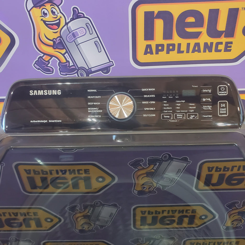Pictures of Samsung 4.5 cu. ft. Capacity Top Load Washer with Active WaterJet in Platinum WA45T3400AP - Certified Refurbished and Samsung 7.4 cu. ft. Smart Electric Dryer with Sensor Dry 16042 - DVE47CG3500V - Scratch & Dent (Minor) - Neu Appliance Outlet - Discount Appliance Outlet in Austin, Tx