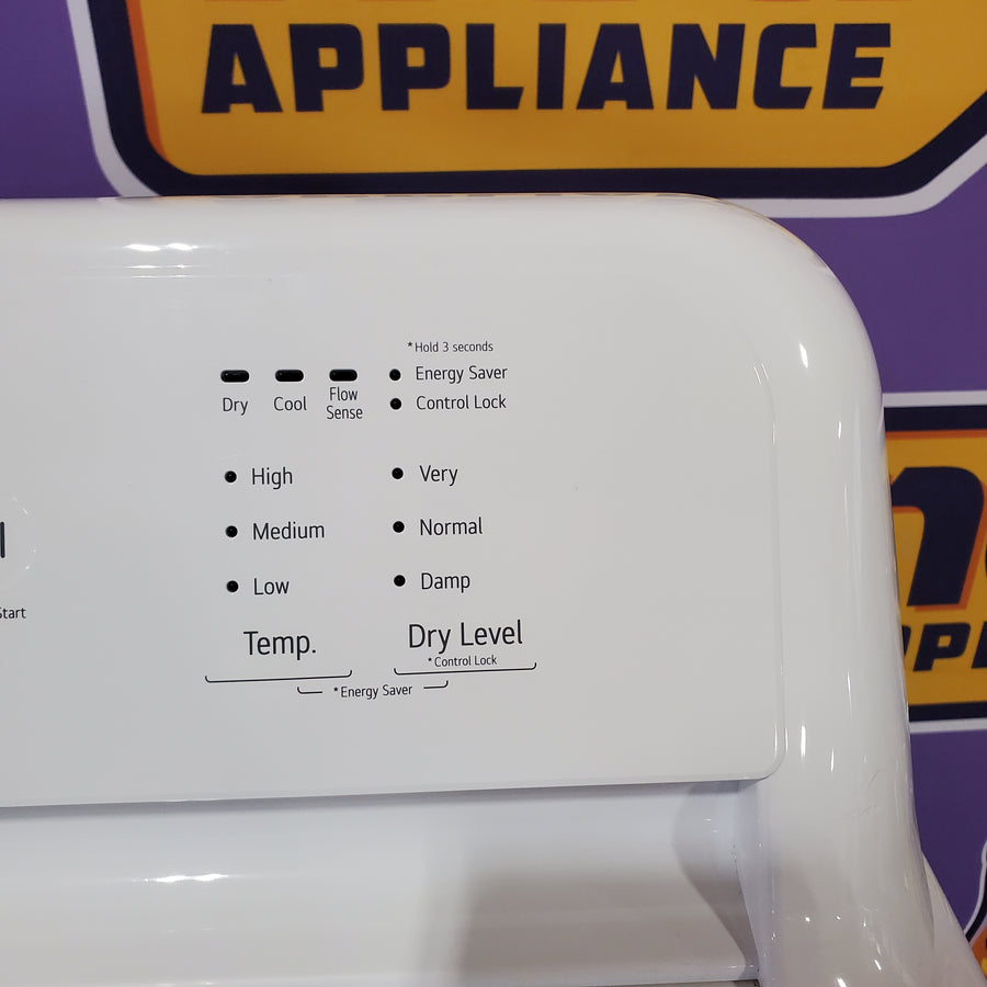 LG ENERGY STAR 7.3 cu. ft. Gas Dryer with Dial-A Cycle Knob and FlowSense Duct Clogging Indicator 31131SD56 - DLG6101W - Scratch & Dent (Major)