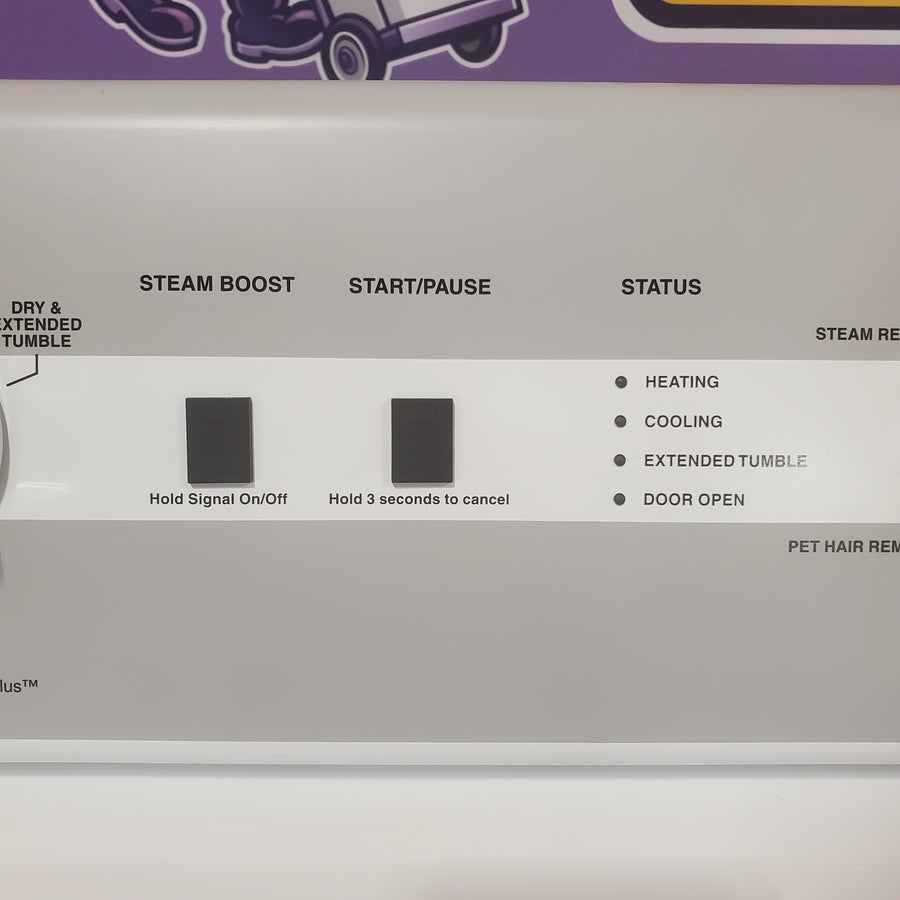 Speed Queen 27 Inch Electric Dryer with 7.0 Cu. Ft. Capacity, 4 Pre-Set Cycles, End of Cycle Indicator, Reversible Door, and Interior Light DC5003WE - Scratch & Dent (Moderate)