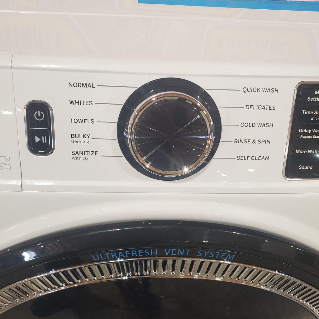 GE ENERGY STAR 4.8 cu. ft. Capacity Smart Front Load Washer with UltraFresh Vent System with OdorBlock GFW550SSN5WW - Open Box and GE ENERGY STAR 7.8 cu. ft. Capacity Smart Front Load Electric Dryer with Sanitize Cycle 15027 - GFD55ESSNWW - New in Box