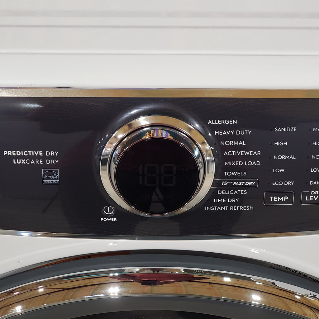 Pictures of Electrolux 4.5 Cu. Ft. Front Load Perfect Steam™ Washer with LuxCare® Plus Wash and SmartBoost® ELFW7626BW - Scratch & Dent (Minor) Electrolux 8.0 Cu. Ft. 500 Series Electric Dryer ELFE7537AW - Scratch & Dent (Minor) - Neu Appliance Outlet - Discount Appliance Outlet in Austin, Tx