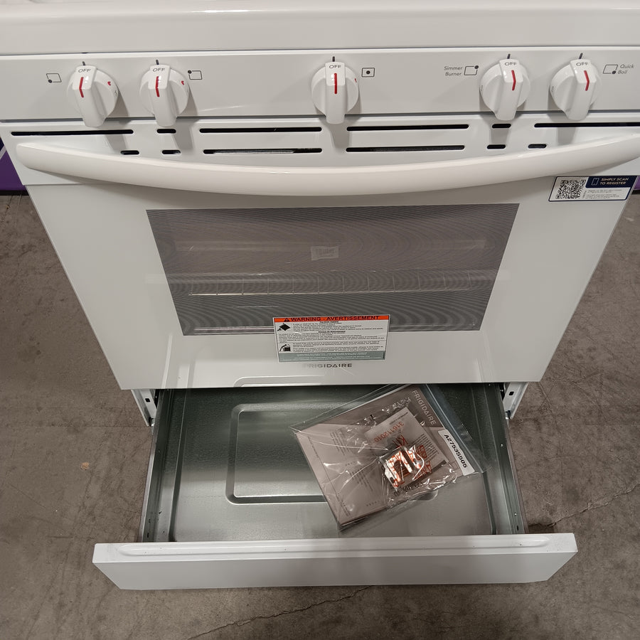 Frigidaire 5 Burner Gas Range with Even Baking Technology in White 20531SD470 - FCRG3052BW - Open Box