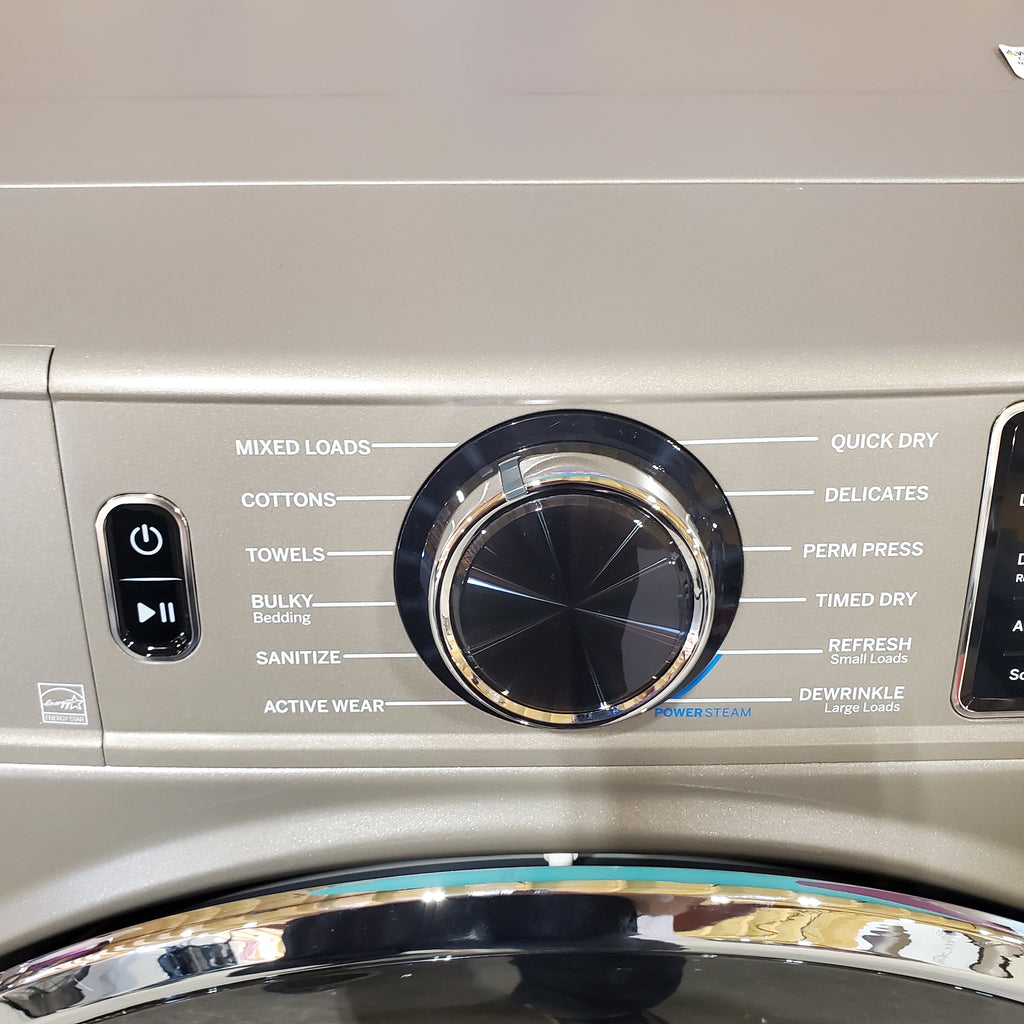 Pictures of GE ENERGY STAR® 7.8 cu. ft. Capacity Smart Front Load Electric Dryer with Steam and Sanitize Cycle GFD65ESPNSN - Scratch & Dinner (Minor) - Neu Appliance Outlet - Discount Appliance Outlet in Austin, Tx