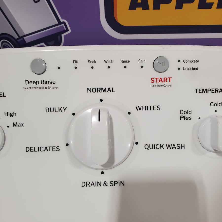 Hotpoint® 4.0 cu. ft. Capacity Washer with Cold Plus and Water Level Control HTW265ASWWW - Scratch & Dent (Minor) and Hotpoint® 6.2 cu. ft. vented Electric Dryer with Auto Dry 16140 - HTX26EASWWW - Scratch & Dent (Minor)
