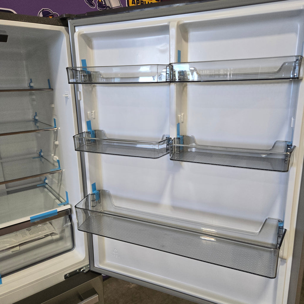 Pictures of 33" Wide Counter Depth Hisense ENERGY STAR 17.2-cu ft Bottom-Freezer Refrigerator with Ice Maker in Fingerprint Resistant Stainless Steel - Open Box - Neu Appliance Outlet - Discount Appliance Outlet in Austin, Tx