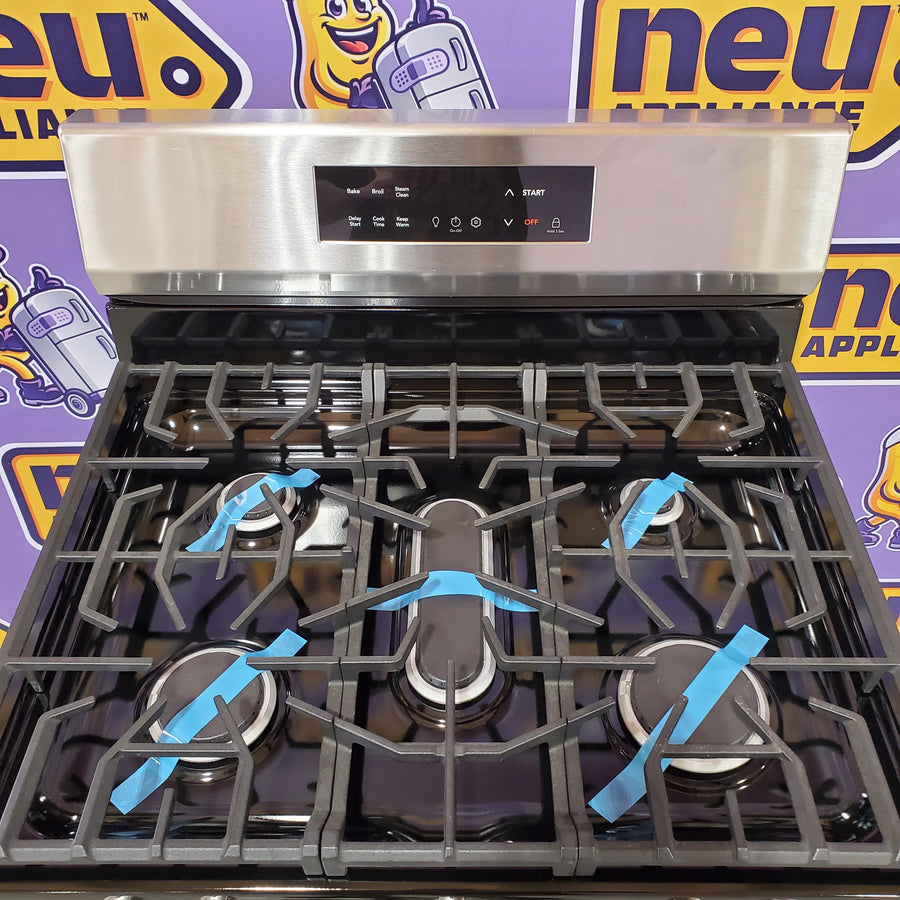 Frigidaire 5 Burner Freestanding Gas Range in Stainless Steel with Quick Boil and Steam Clean 20531SD499 - FCRG3062AS - Scratch & Dent (Minor)