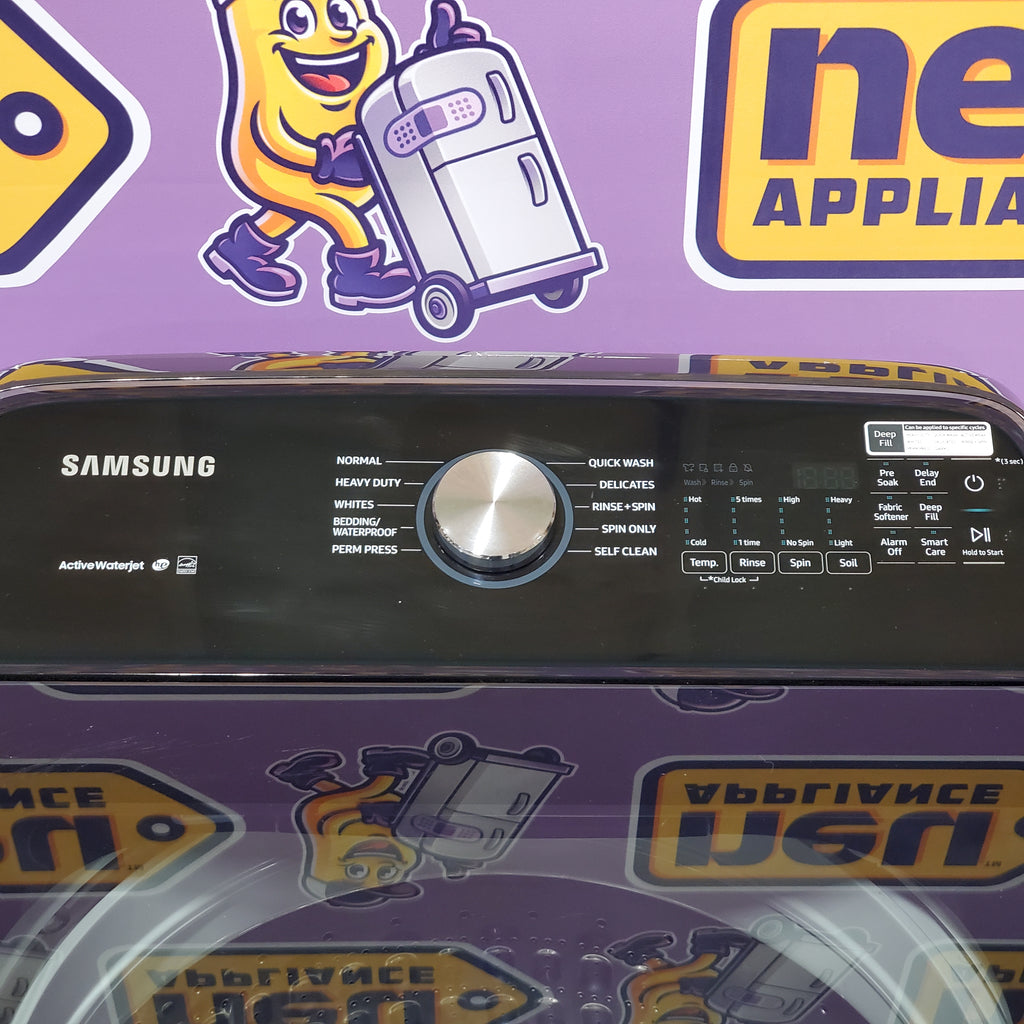 Pictures of Samsung 5.4 cu. ft. Top Load Washer with Active WaterJet in Black Stainless Steel WA54R7200AV - Certified Refurbished - Neu Appliance Outlet - Discount Appliance Outlet in Austin, Tx