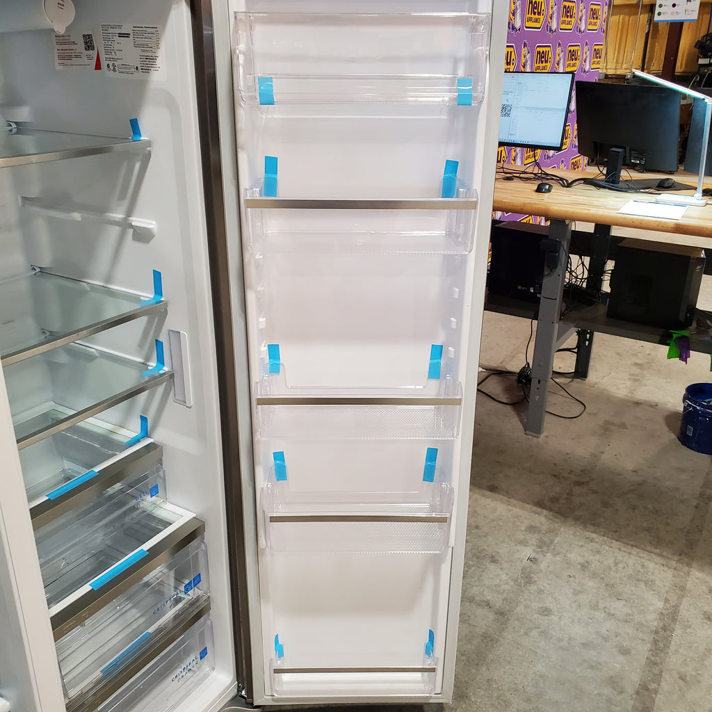 Pictures of Frigidaire Gallery 22.3-cu ft Counter-depth Side-by-Side Refrigerator with Ice Maker ENERGY STAR in Fingerprint Resistant Stainless Steel GRSC2352AF - 3SD478 - Scratch & Dent (Minor) - Neu Appliance Outlet - Discount Appliance Outlet in Austin, Tx