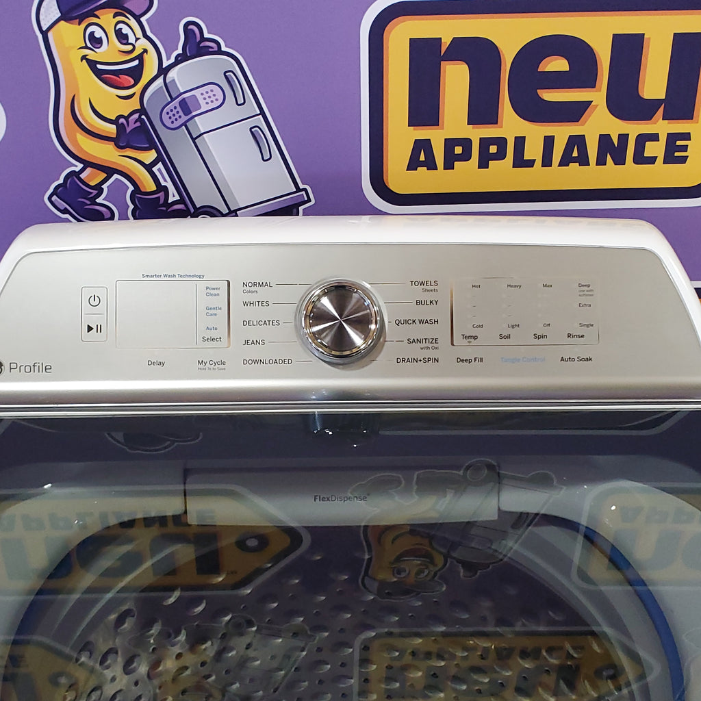Pictures of GE Profile 5.0 cu. ft. High-Efficiency ENERGY STAR Smart Top Load Washer in White with Microban Technology PTW600BSRWS - Certified Refurbished - Neu Appliance Outlet - Discount Appliance Outlet in Austin, Tx