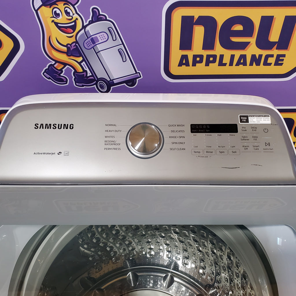 Pictures of Samsung ENERGY STAR 5.0 cu. ft. Top Load Washing Machine with Active Water Jet WA50R5200AW - Certified Refurbished - Neu Appliance Outlet - Discount Appliance Outlet in Austin, Tx