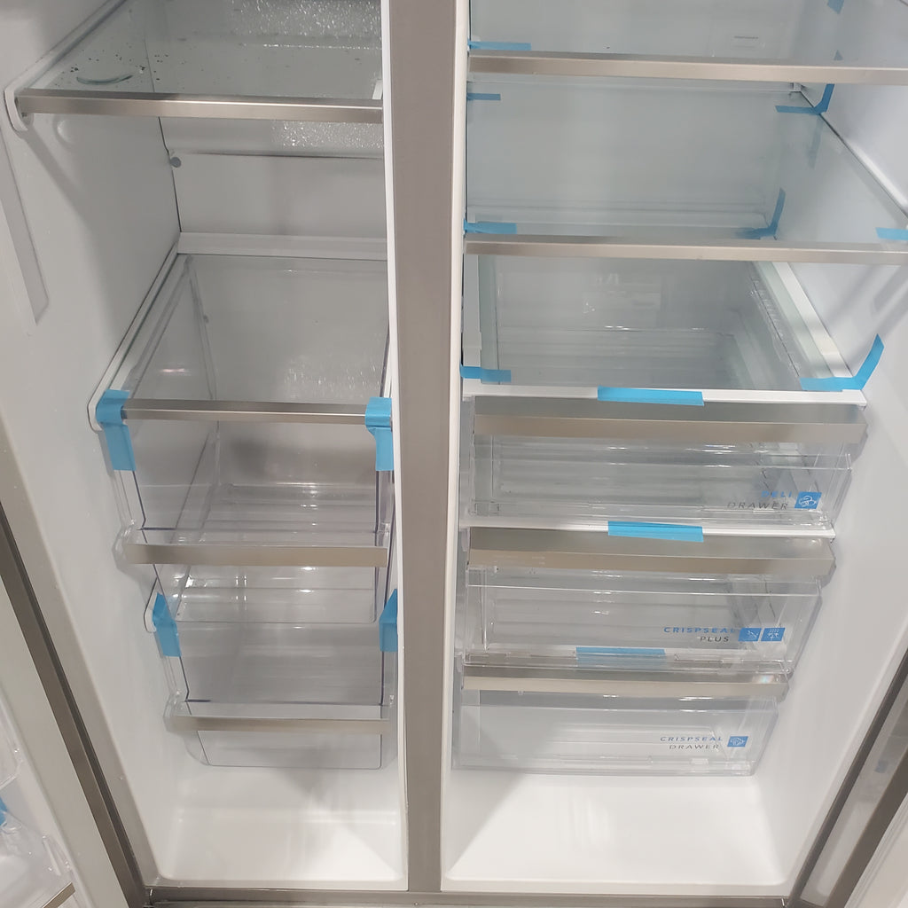 Pictures of Smudge Proof Stainless Steel ENERGY STAR Frigidaire Gallery 25.6 cu. ft. Side by Side Refrigerator with Exterior Water and Ice Dispenser - Scratch & Dent - Minor - Neu Appliance Outlet - Discount Appliance Outlet in Austin, Tx