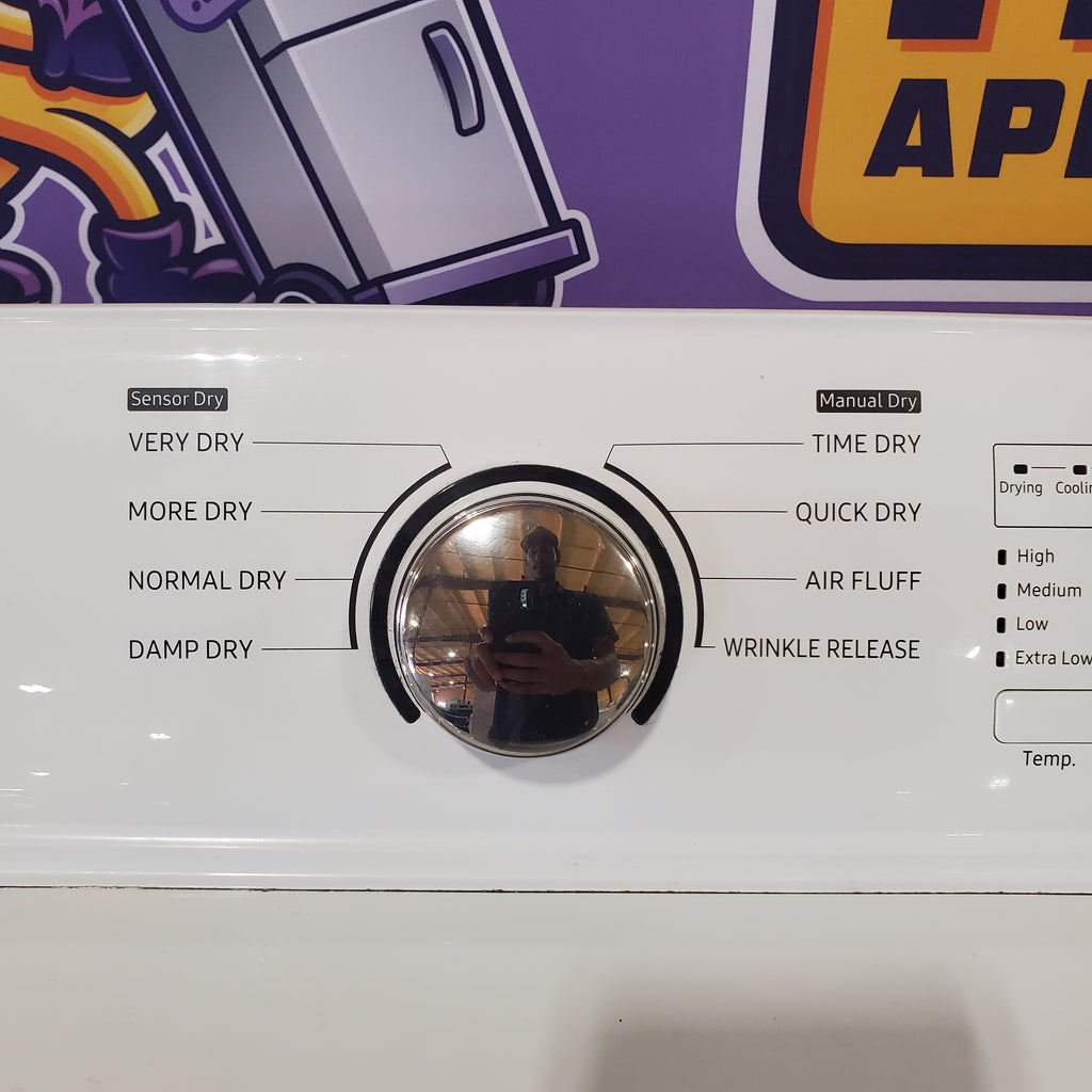 Pictures of Samsung White Electric 7.2 Cu. Ft. Dryer with Sensor Dry DV40J3000EW - Certified Refurbished - Neu Appliance Outlet - Discount Appliance Outlet in Austin, Tx