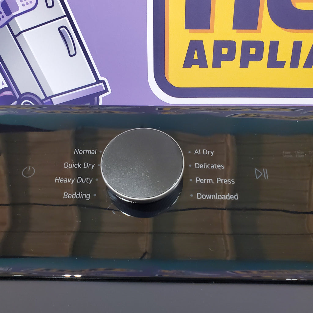 Pictures of LG 5.3 cu. ft. Smart Top Load Washer with 4-Way® Agitator, TurboWash3D Technology, and AI Sensing EasyUnload™ WT8405CB - Open Box and LG 7.3 cu. ft. Rear Control Electric Dryer with LG EasyLoad™ Door and AI Sensing DLE8400BE - Open Box - Neu Appliance Outlet - Discount Appliance Outlet in Austin, Tx