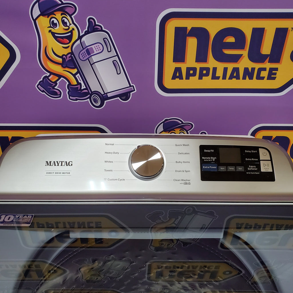Maytag 5.2 Cu. Ft. Top Load Agitator Washer with Extra Power and Smart Appliance 3SD771 - MTW6205RW - Open Box