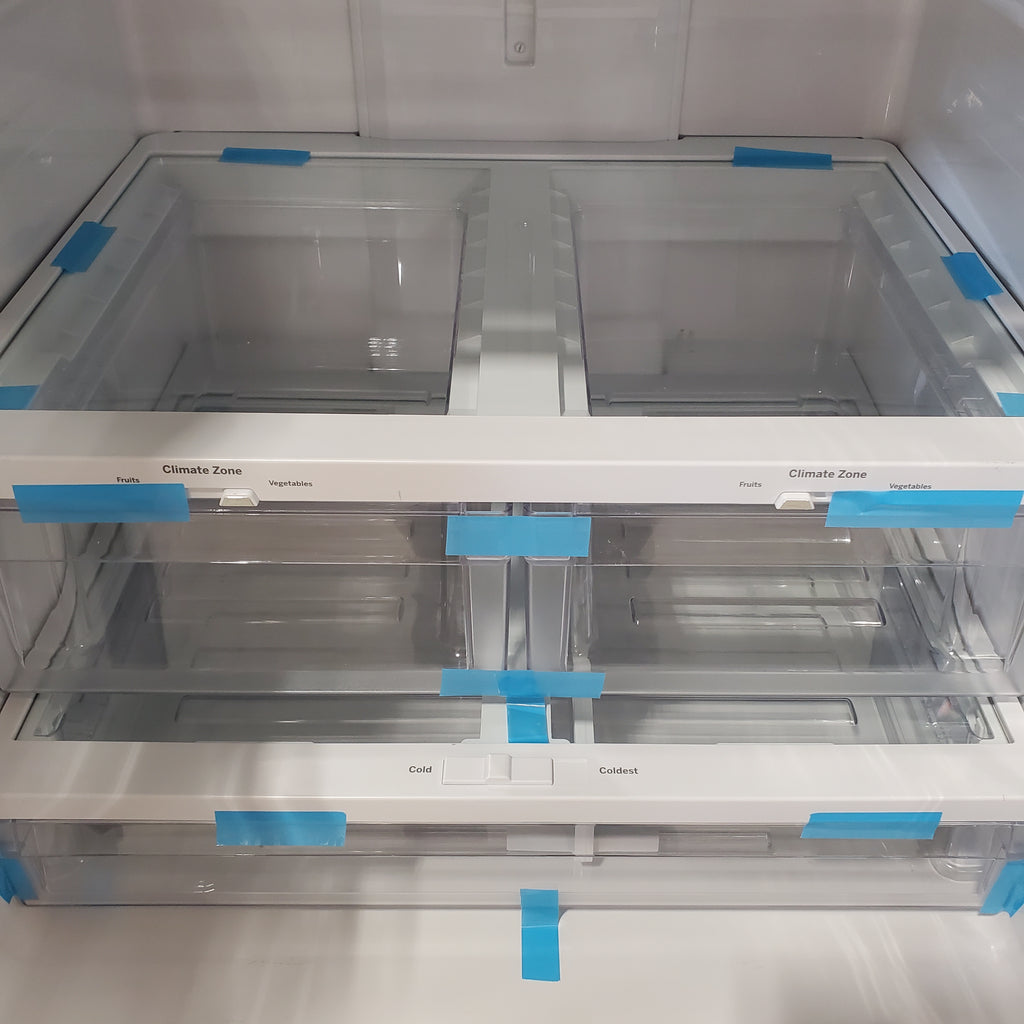 Pictures of GE® ENERGY STAR® 30" Wide 20.8 Cu. Ft. French-Door Refrigerator with Icemaker and Advanced Water Filtration GNE21FYKFS - Scratch & Dent (Minor) - Neu Appliance Outlet - Discount Appliance Outlet in Austin, Tx