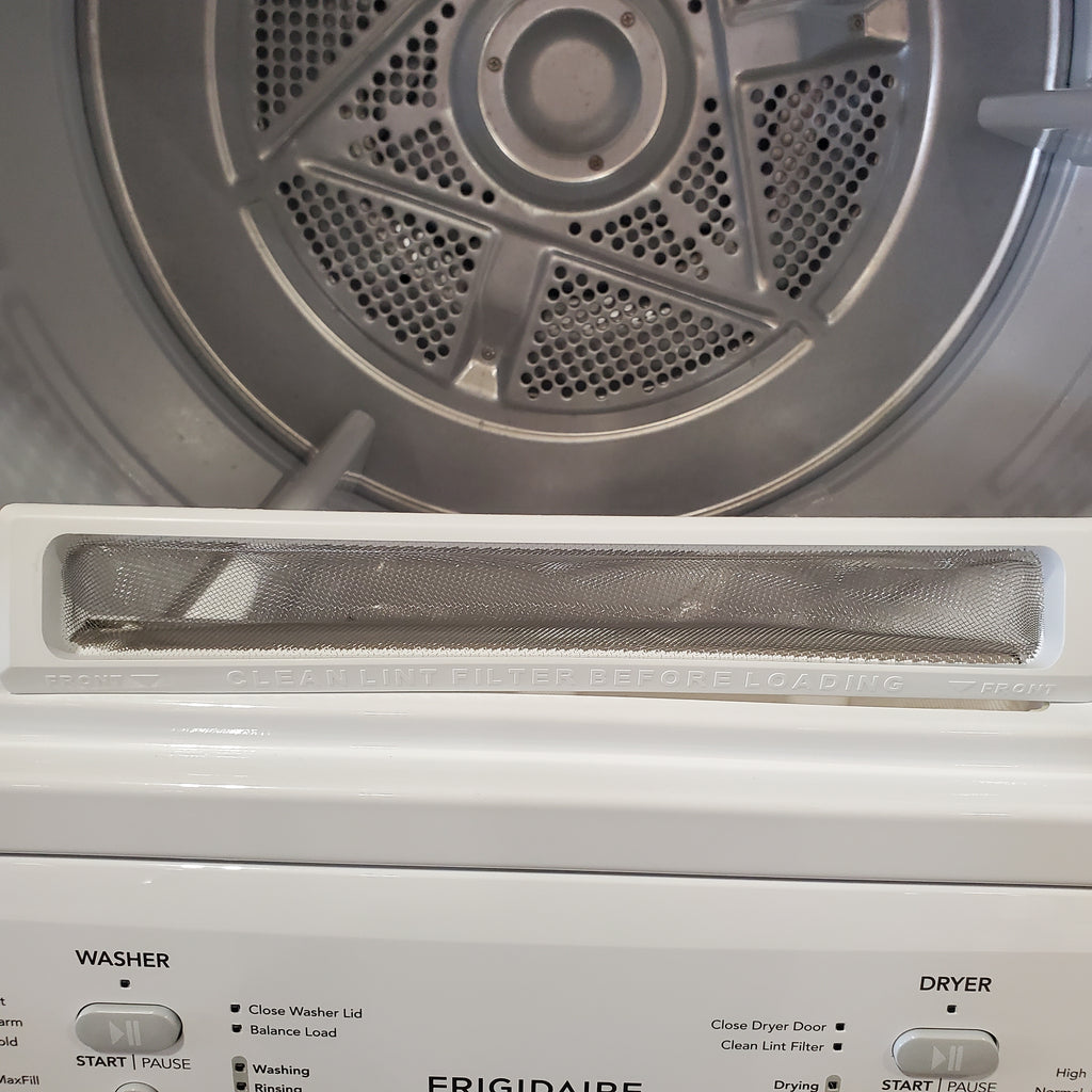 Pictures of Frigidaire Electric Washer/Dryer Laundry Center - 3.9 Cu. Ft Washer and 5.5 Cu. Ft. Dryer FLCE7522AW - Scratch & Dent (Minor) - Neu Appliance Outlet - Discount Appliance Outlet in Austin, Tx