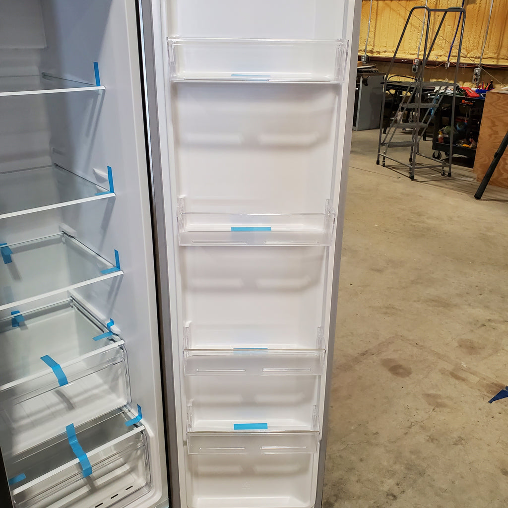 Pictures of Frigidaire 21 Cu. Ft. 36" Counter-Depth Side-by-Side Refrigerator in Fingerprint-Resistant Stainless Steel FRSG2115AV - Scratch & Dent (Minor) - Neu Appliance Outlet - Discount Appliance Outlet in Austin, Tx