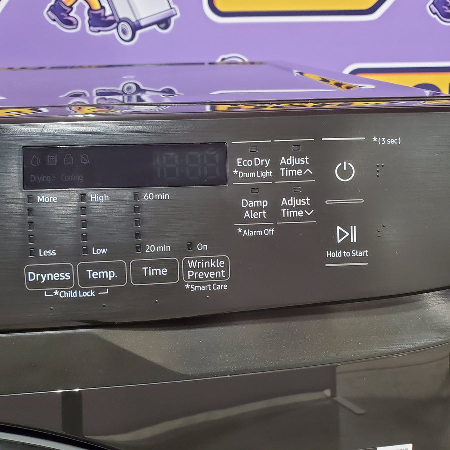 Samsung Frontload Brushed Black7.5 Cu. Ft. Electric Dryer with Sensor Dry 22132SD148 - DVE45T6000V - Scratch & Dent (Moderate)