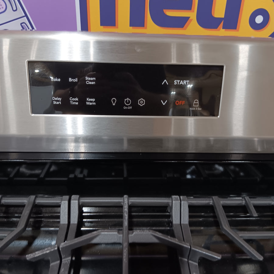 Frigidaire 5 Burner Freestanding Gas Range in Stainless Steel with Quick Boil and Steam Clean 20531SD479 - FCRG3062AS - Open Box