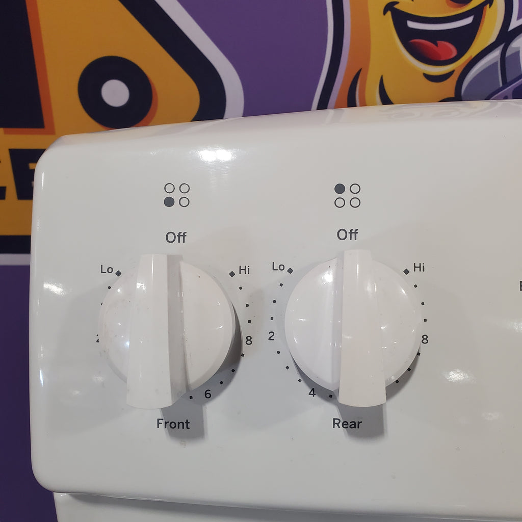 GE 5.0 cu. ft. Freestanding 4 Heating Element Electric Range with Dual Element Baking in White 3SD755 - JB256DMWW - Open Box